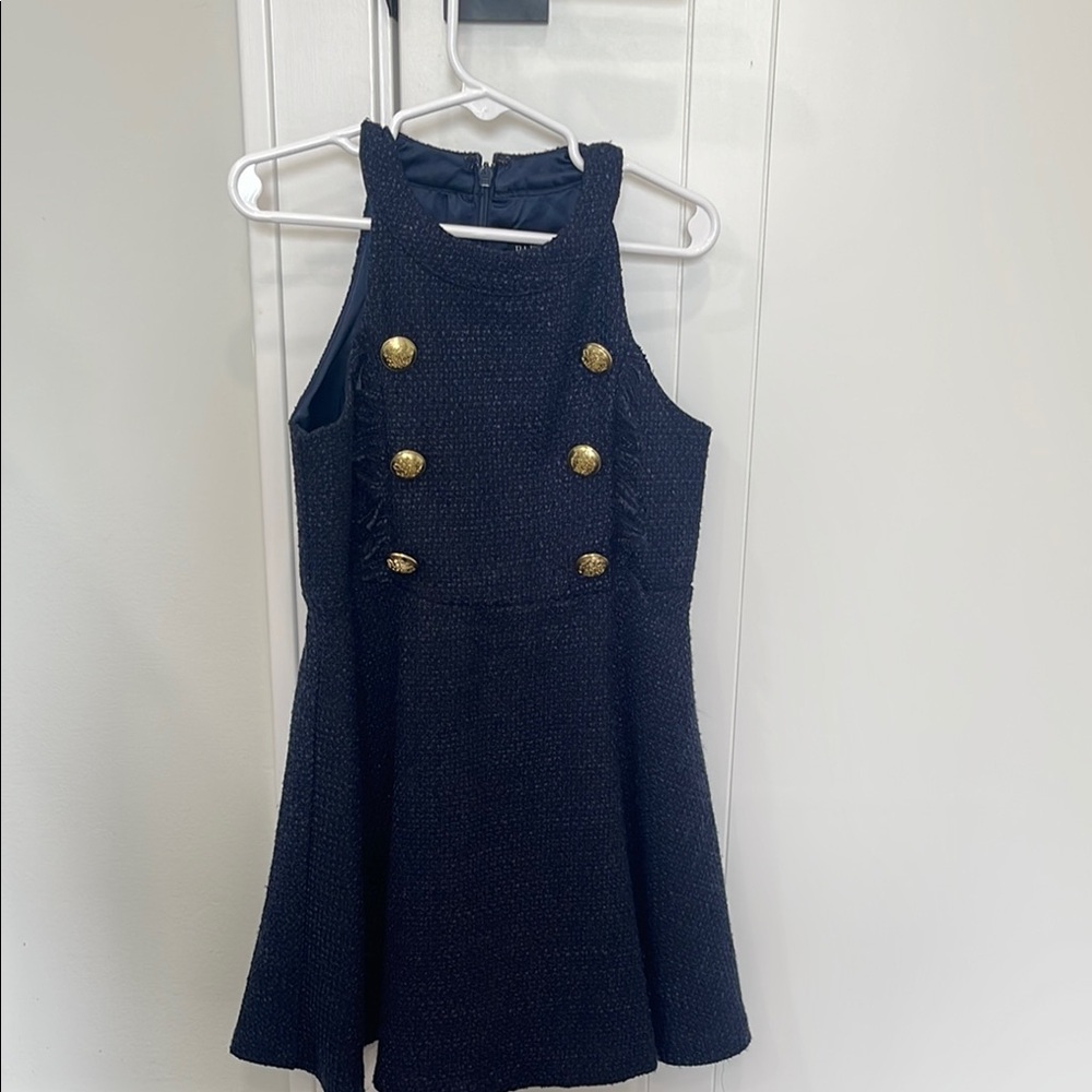 Bardot Blue and Gold A-Line Cocktail Dress